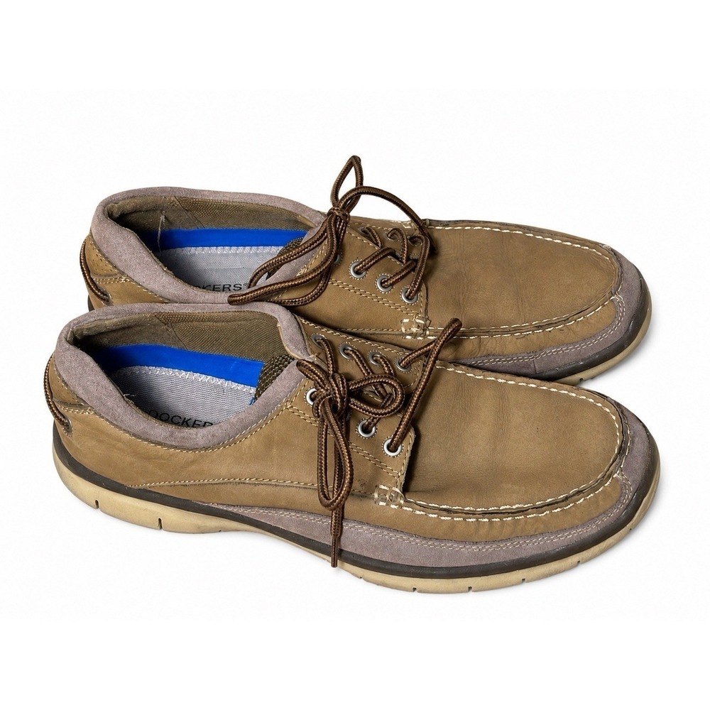 Dockers Men's Leather Boat Shoes Size 11M Brown Casual Comfort Lace Up